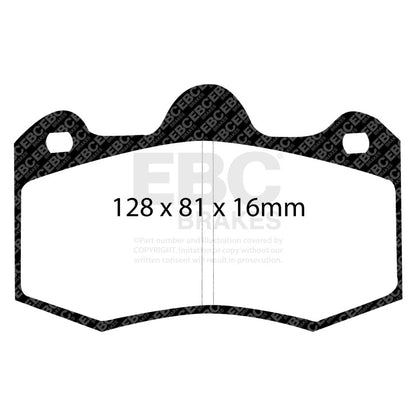 EBC 11+ Mclaren MP4-12C 3.8 Twin Turbo Yellowstuff Rear Brake Pads