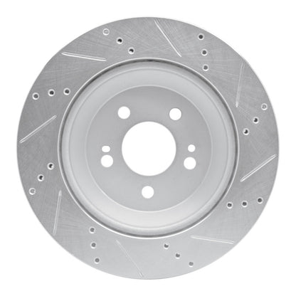 R1 Concepts R1 15-21 Mercedes-Benz S550 Rear Left Drilled & Slotted Silver Brake Rotor