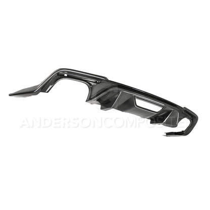 Anderson Composites 2018 Ford Mustang GT Type-OE Carbon Fiber Quad Tip Rear Diffuser
