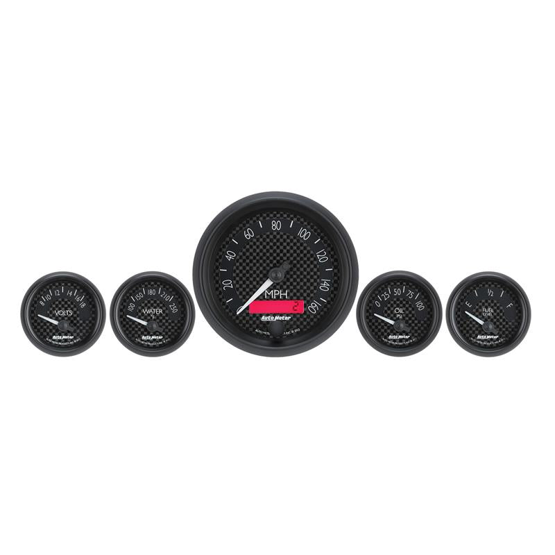 Autometer GT Series 5 Piece Kit (8016, 8027, 8037, 8088, 8092)