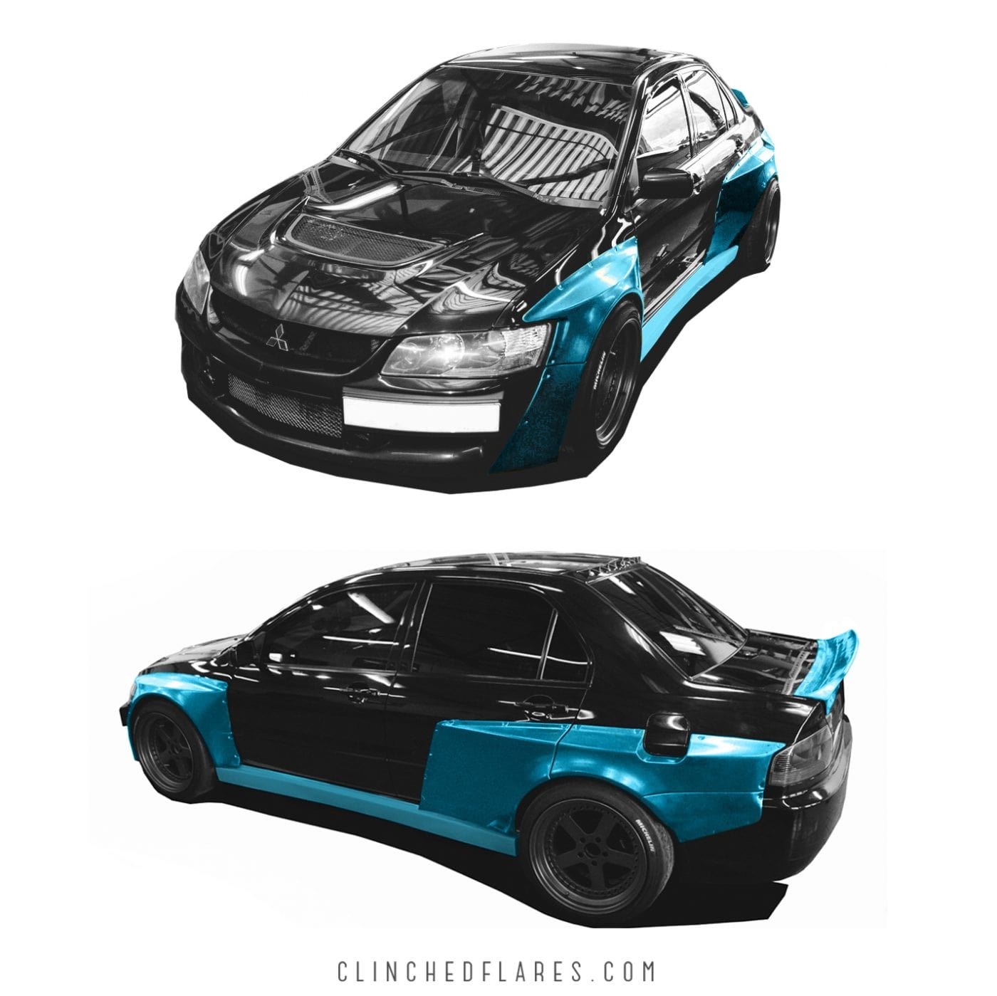 Clinched Mitsubishi Evolution Widebody kit