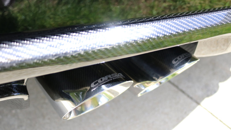 CORSA Performance Corsa 2016-2019 Cadillac ATS-V 3.6T 4in Polished Sport Axle-Back Exhaust