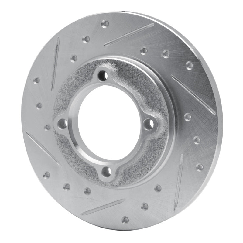R1 Concepts R1 88-93 Ford Festiva Front Left Drilled & Slotted Silver Brake Rotor