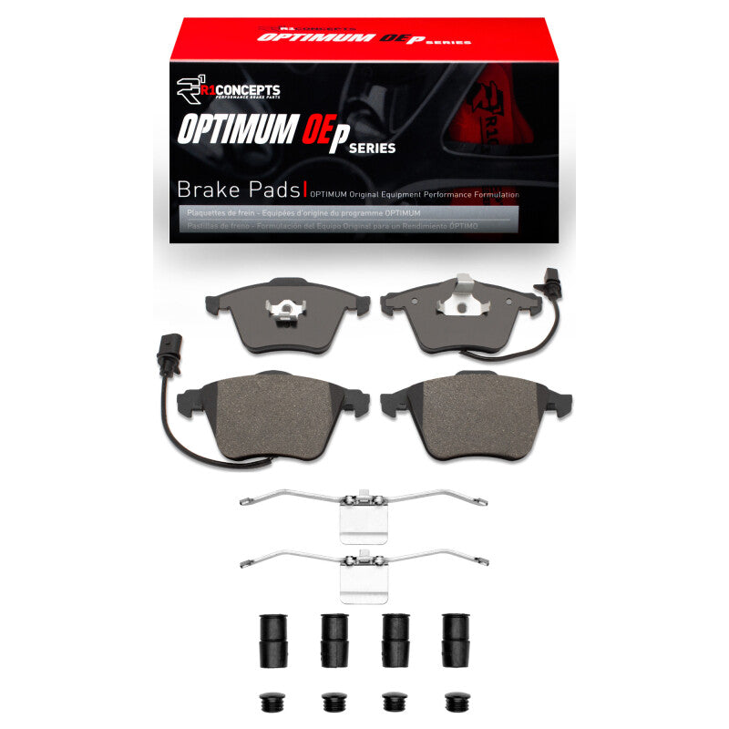 R1 Concepts R1 04-11 Audi S4 Front Optimum OE Pads & Hardware Kit