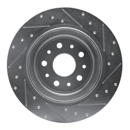 R1 Concepts R1 18-25 Jeep Wrangler Rear Left Drilled & Slotted Silver Brake Rotor