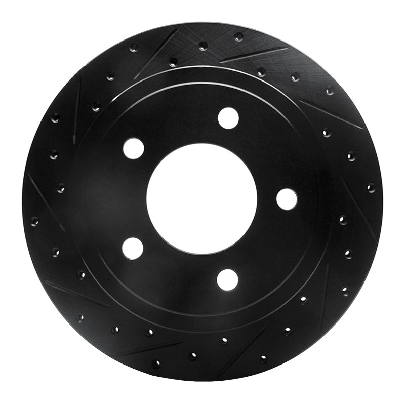 R1 Concepts R1 03-03 Dodge Ram 1500 Van Rear Left Drilled & Slotted Black Brake Rotor
