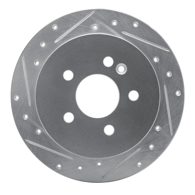 R1 Concepts R1 98-05 Mercedes-Benz ML350 Rear Left Drilled & Slotted Silver Brake Rotor