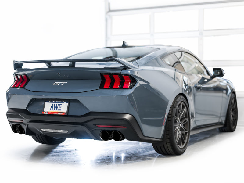 AWE Tuning AWE 2024 Ford Mustang GT Fastback S650 RWD SwitchPath Cat-Back Exhaust w/ Quad Diamond Black Tips