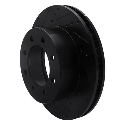 R1 Concepts R1 03-08 Dodge Ram 2500 Front Left Drilled & Slotted Black Brake Rotor