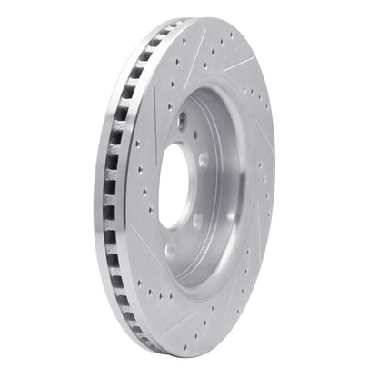 R1 Concepts R1 07-21 Ford F-150 RWD Front Right Drilled & Slotted Silver Brake Rotor