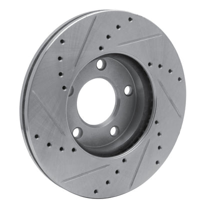 R1 Concepts R1 04-13 Mazda 3 Front Right Drilled & Slotted Silver Brake Rotor