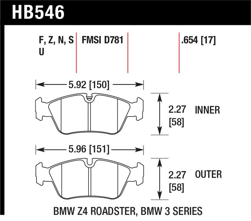 Hawk Performance Hawk HT-10 Street Brake Pads