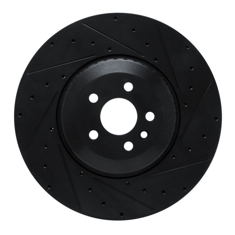 R1 Concepts R1 21-25 Jaguar F-Pace Front Right Drilled & Slotted Black Brake Rotor
