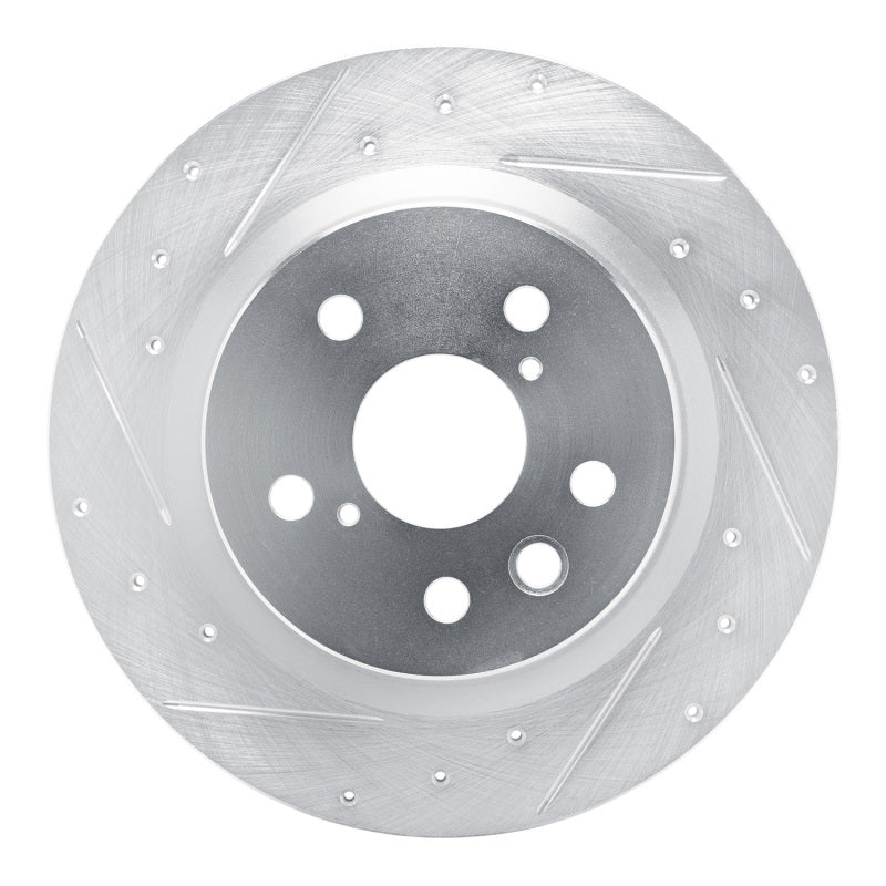 R1 Concepts R1 2021-2025 Lexus IS300 Rear Left Drilled & Slotted Silver Brake Rotor
