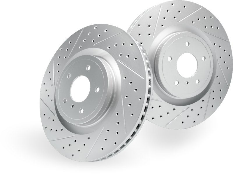 R1 Concepts R1 88-98 Ford F-53 Motorhome Chassis Rear Right/Front Right Drill & Slot Geo-Carbon Rotor