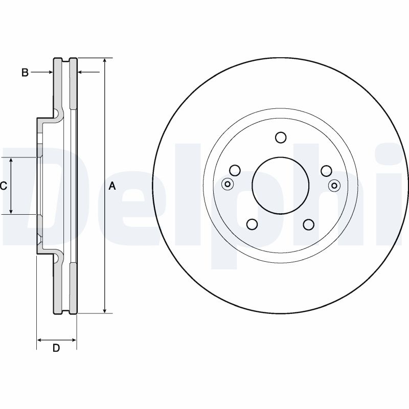 DELPHI BG4809C Brake Disc .
