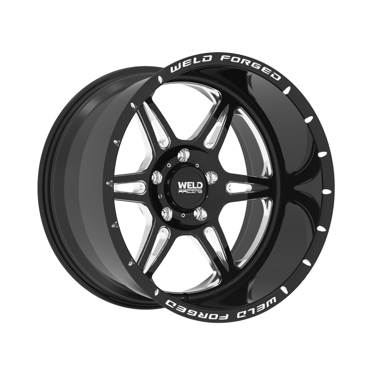 Weld W70122060BAA Cheyenne 6 Xt Wheel 22x12 5x150 ET-51 BS4.5 Gloss Black & Contrast Cut