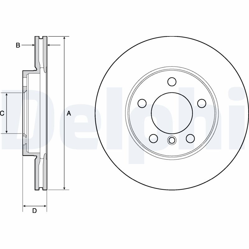 DELPHI BG4668C Brake Disc .