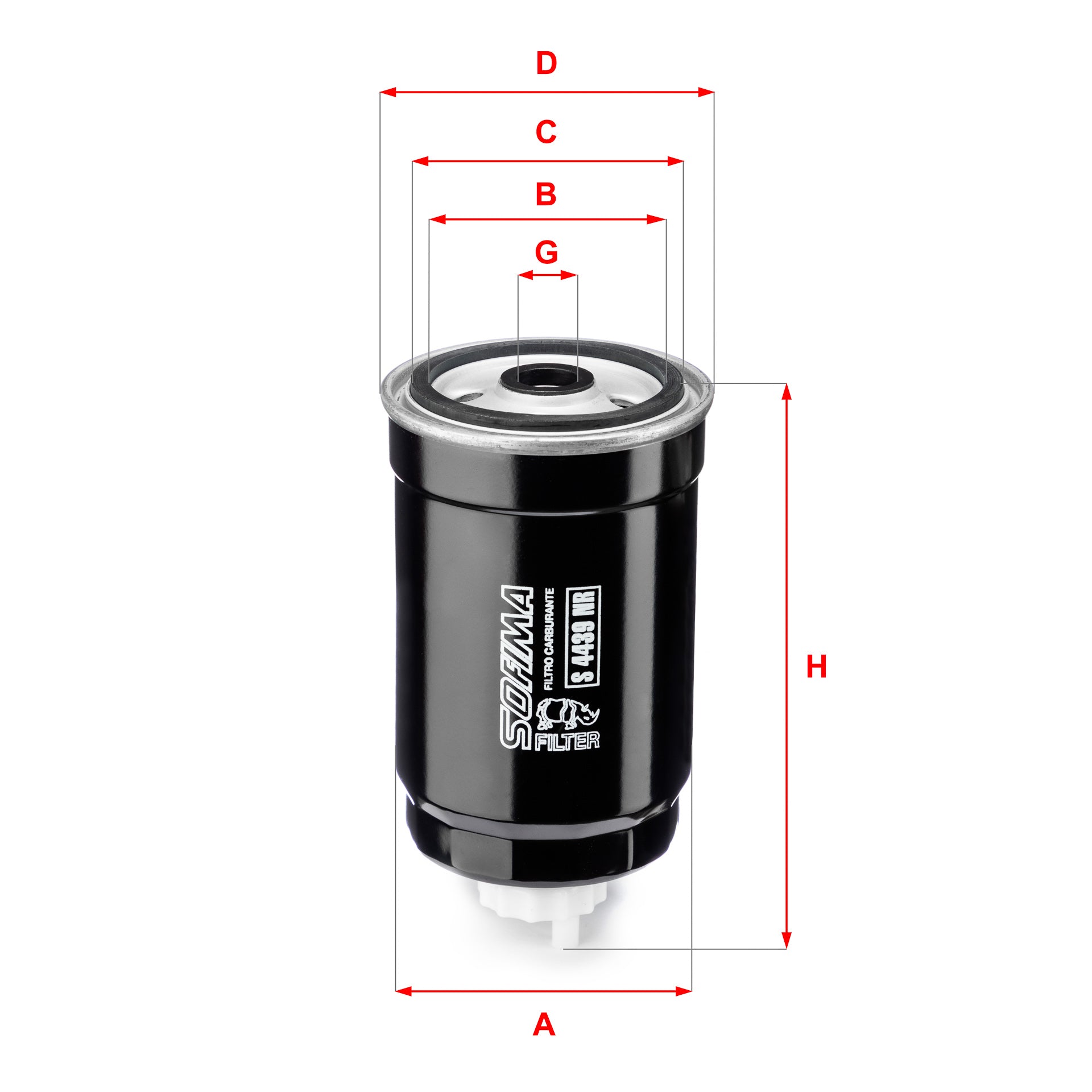 SOFIMA S4439NR Fuel Filter
