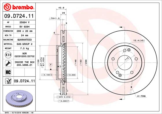 MERITOR MERSJ4032 Disc Brake Caliper Repair Kit