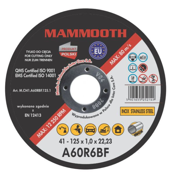 MAMMOOTH MCI41A60RBF1251B Multi-Grinder Mounting Plate
