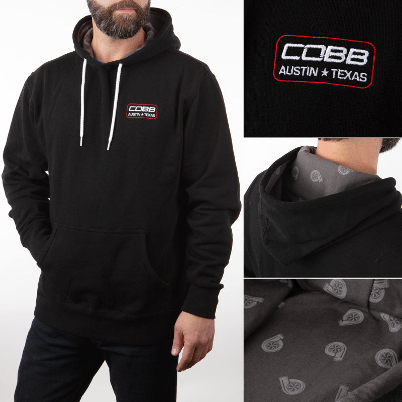 COBB CO-LINERHOODIE-BLK-XSM COBB BLACK PULLOVER HOODIE-X-SMALL
