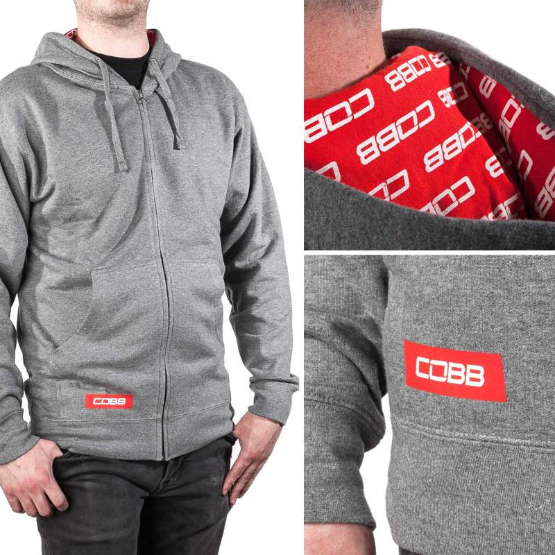 COBB CO-LINERHOODIE-GRY-SM COBB GREY ZIP HOODIE SMALL