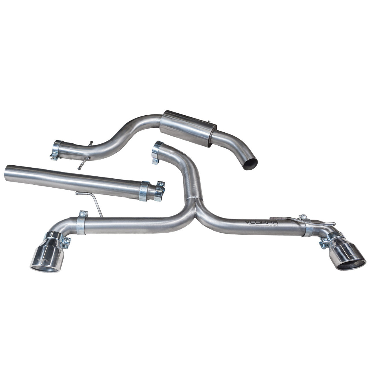 Cobra Exhaust VW Golf GTD (Mk6) 2.0 TDI (5K) (09-13) Venom Box Delete GTI Style Cat Back Performance Exhaust