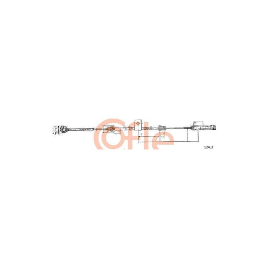 Cofle 124.3 Cable, Starter for Fiat 500 Saloon
