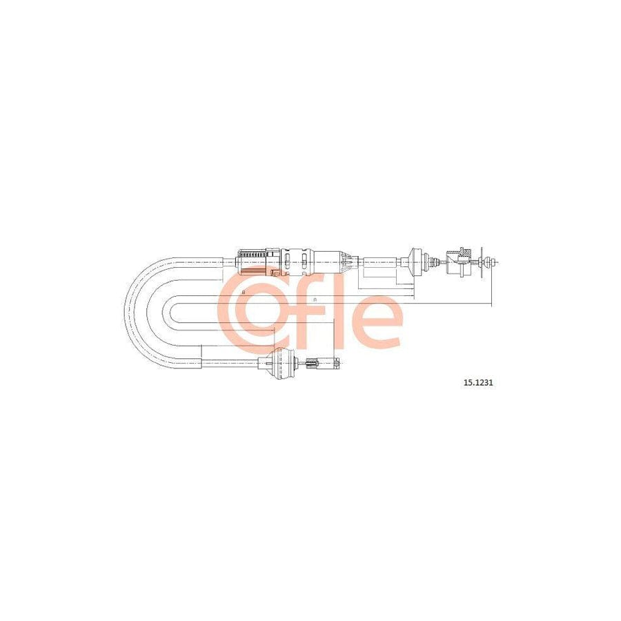 Cofle 15.1231 Clutch Cable for Peugeot 306