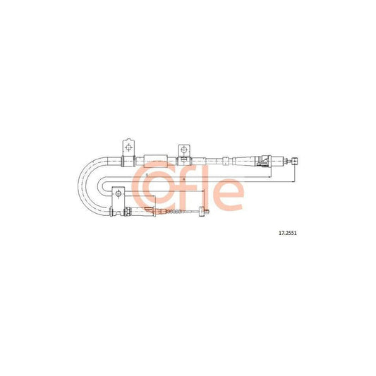 Cofle 17.2551 Hand Brake Cable for Hyundai Elantra