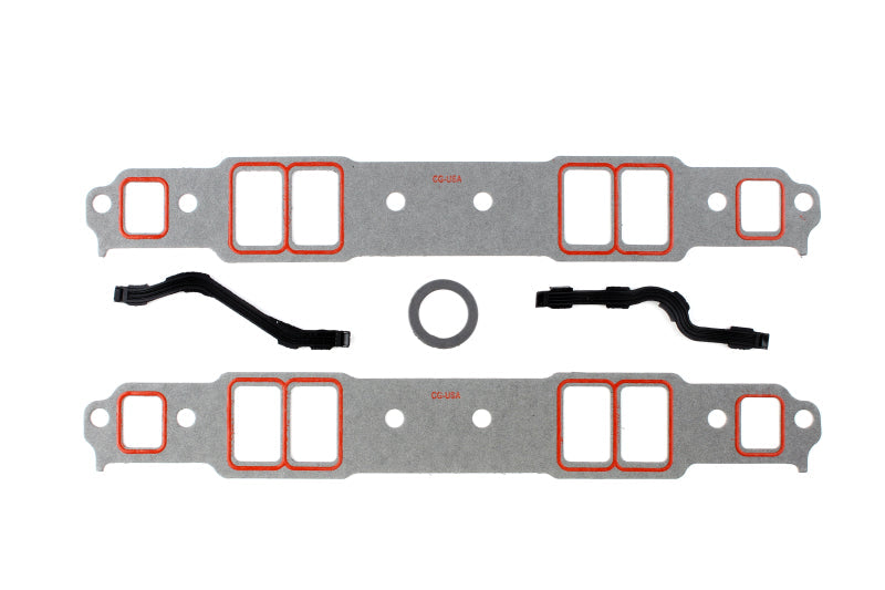 COMETIC C15178FCS CHEVROLET GEN-1 SMALL BLOCK V8 .060" FIBER WITH SILICONE BEAD INTAKE MANIFOLD GASKET KIT, 2.00" X 1.25" POR