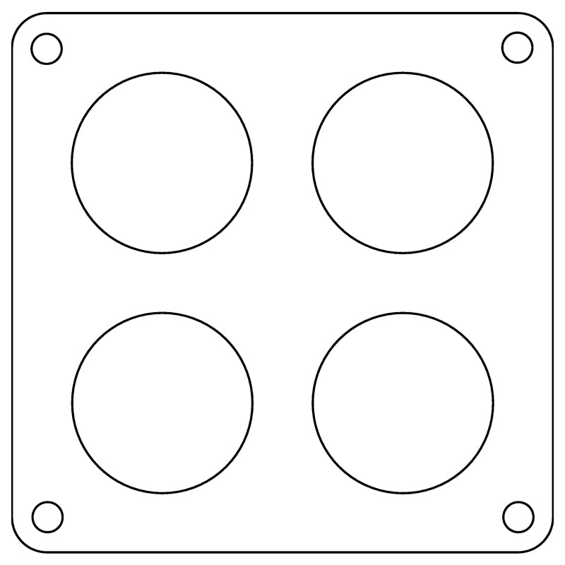 COMETIC C15239 HOLLEY 4500 DOMINATOR .047" FIBER CARBURETOR GASKET, 1.75" HOLES, 4-HOLE
