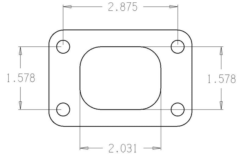 COMETIC C4515 GARRETT T25 .010" RUBBER COATED STAINLESS TURBO INLET FLANGE GASKET