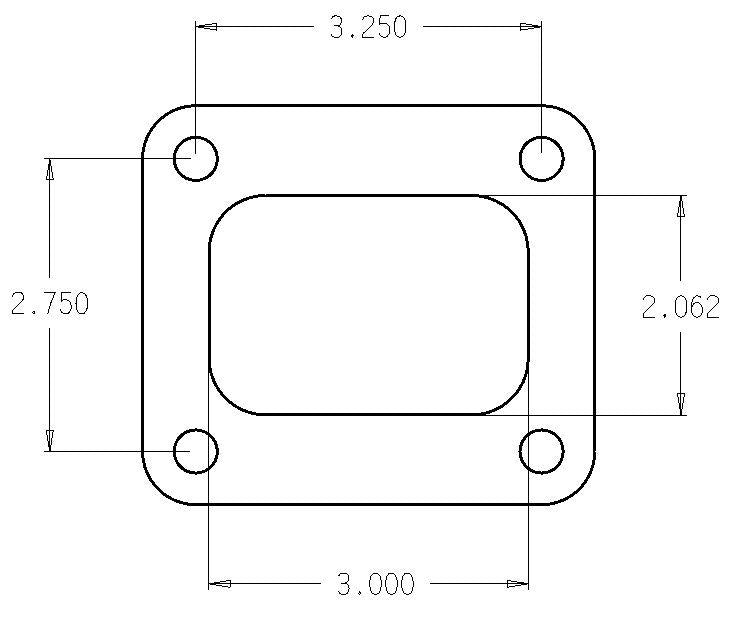 COMETIC C4516 GARRETT T4 .010" 1/2 HARD STAINLESS TURBO INLET FLANGE GASKET