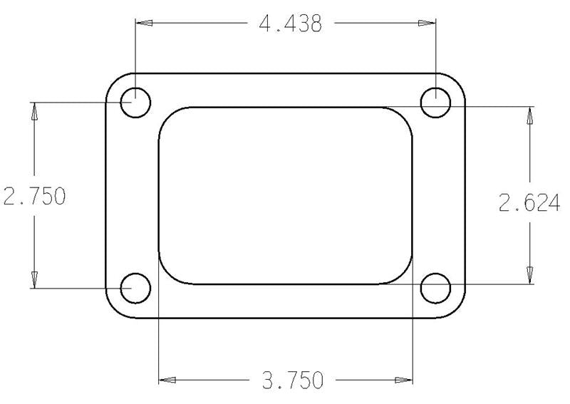 COMETIC C4517 GARRETT T6 .010" RUBBER COATED STAINLESS TURBO INLET FLANGE GASKET