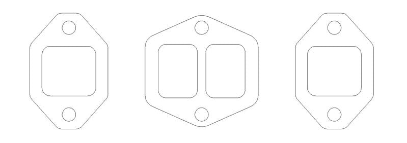 COMETIC C5131-059 OLDSMOBILE 371 GEN-1 ROCKET V8 .059" CFM EXHAUST MANIFOLD GASKET KIT, J-2 GOLDEN ROCKET