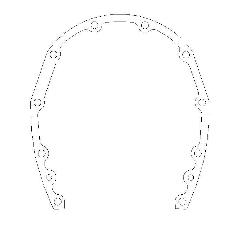 COMETIC C5261-031 CHEVROLET GEN-1 SMALL BLOCK V8 .031" FIBER TIMING COVER GASKET