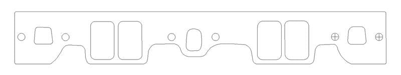 COMETIC C5416-059 CHEVROLET GEN-1 SMALL BLOCK V8 .059" CFM-20 INTAKE MANIFOLD GASKET SET, BRODIX IK 180/RR 180 HEADS