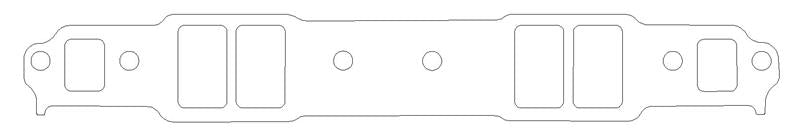 COMETIC C5528-060 CHEVROLET GEN-1 SMALL BLOCK V8 .060" FIBER INTAKE MANIFOLD GASKET SET, 1.280" X 2.170" PORT, 23 DEGREE HEAD