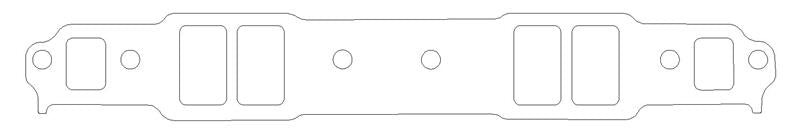 COMETIC C5542-047 CHEVROLET GEN-1 SMALL BLOCK V8 .047" FIBER INTAKE MANIFOLD GASKET SET, 1.240" X 2.100" PORT