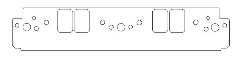 COMETIC C5586-031 CHRYSLER W8 HEAD V8 .031" FIBER INTAKE MANIFOLD GASKET SET, 1.450" X 2.200" PORTS