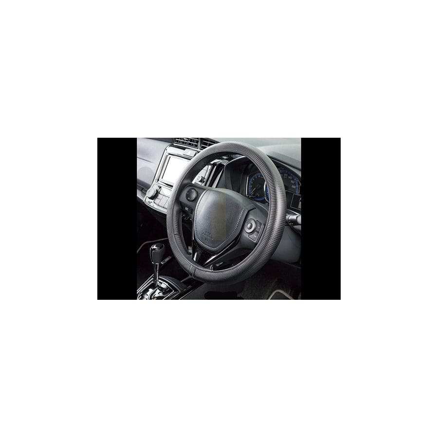 CORONA Neofit, Карбон FVO10158 Steering wheel cover Black, Ø: 36-38cm, Plastic