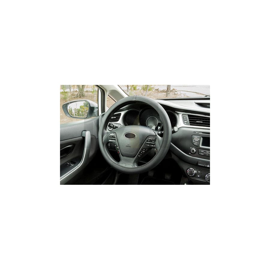 CORONA Neofit Sport FVO10160 Steering wheel cover Black, Ø: 36-38cm, Elastomer, PU (Polyurethane), PVC