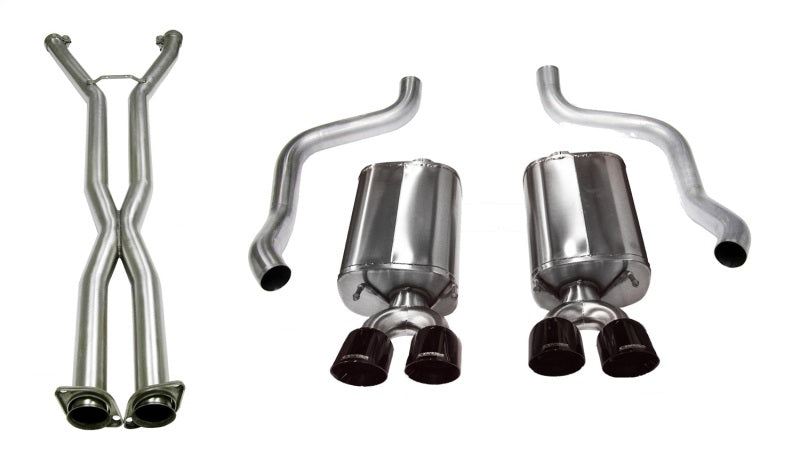 Corsa 14108CBBLK Cat-Back 2.5" Dual Rear Twin 3.5" Corvette C6 6.2 V8