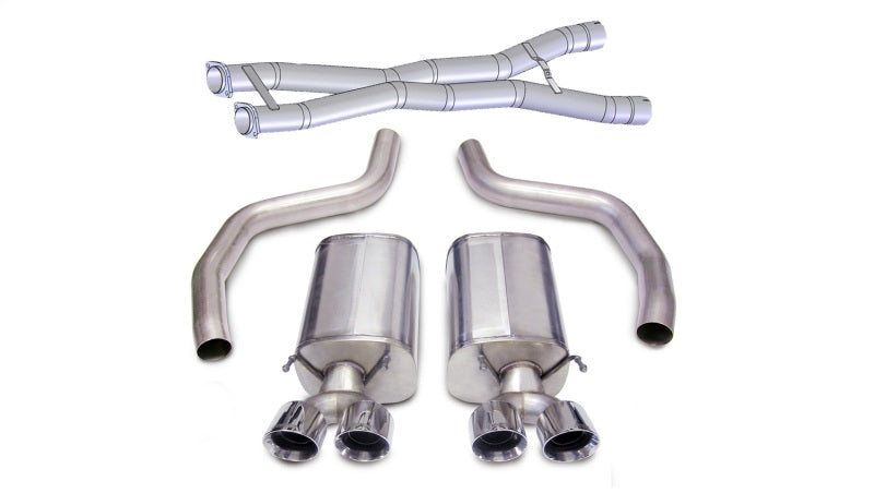 Corsa 14164CB3 Cat-Back 3.0" Dual Rear Twin 4.0" Corvette C6 Z01/ZR1