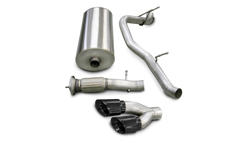 Corsa 14202BLK Cat-Back 3.0" Single Side Twin 4.0" Escalade 07-10