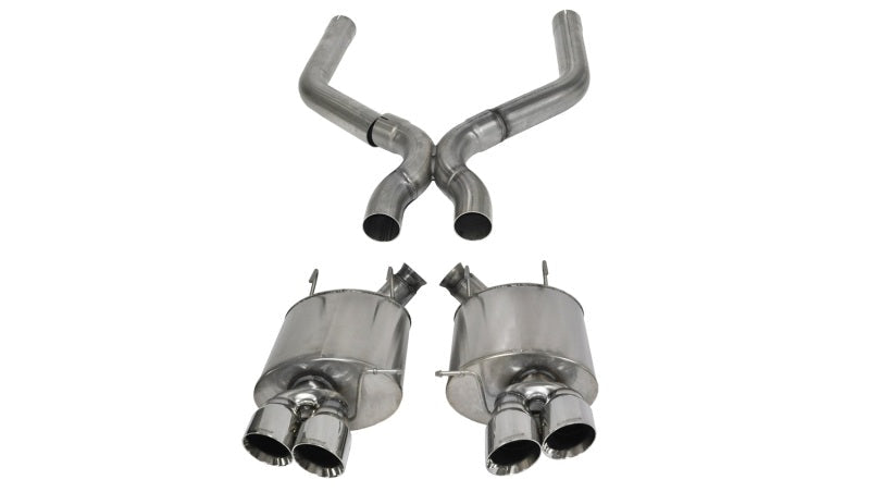 Corsa 14323 Axle-Back + X-Pipe 3" Dual Rear Twin 4" Mustang 5.8
