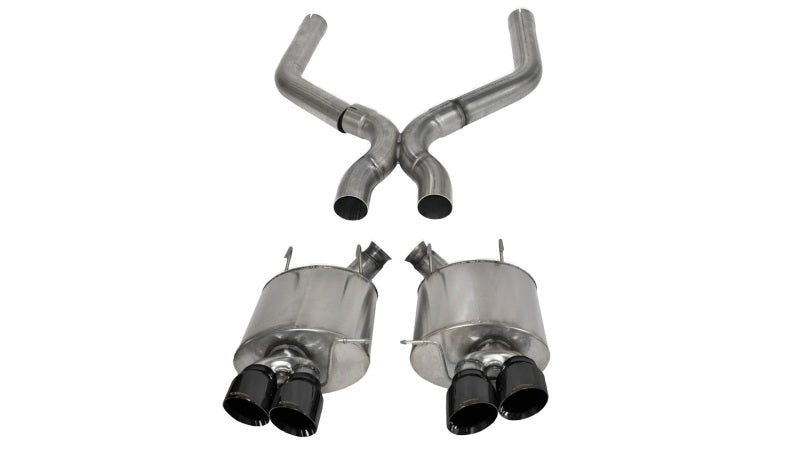 Corsa 14323BLK Axle-Back + X-Pipe 3" Dual Rear Twin 4" Mustang 5.8
