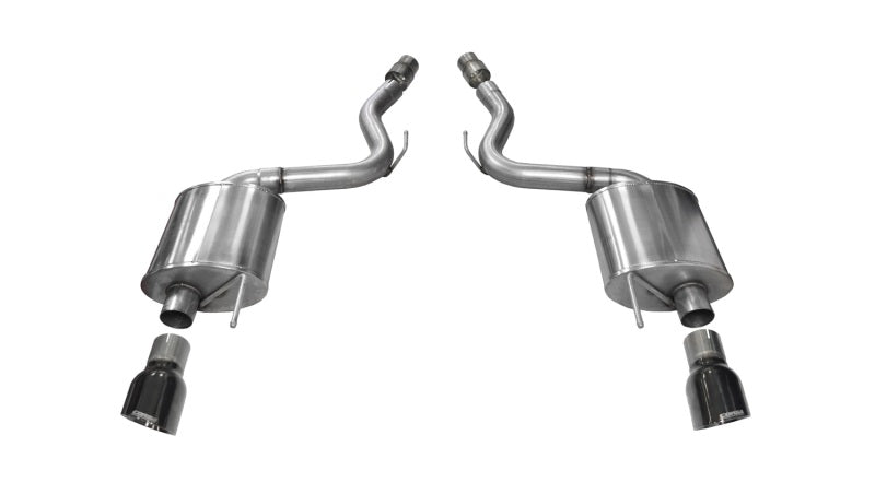 Corsa 14329BLK Axle-Back 3.0" Dual Rear Single 4.0" Mustang 5.0 15-17